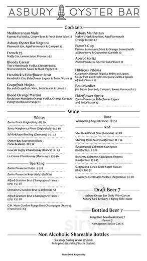 the st laurent|st laurent asbury park menu.